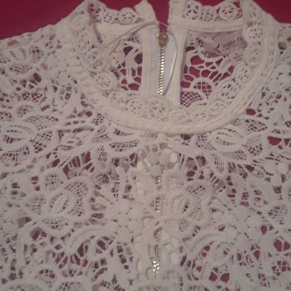 Nanette Lepore Marshmallow Laced top - Picture 3 of 6